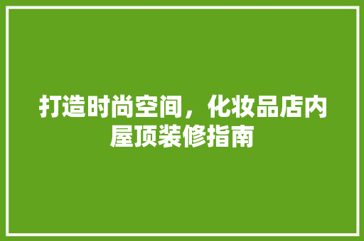 打造时尚空间，化妆品店内屋顶装修指南